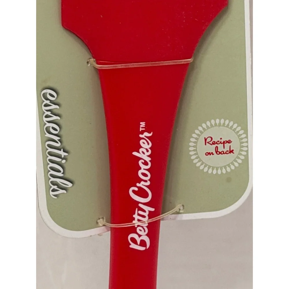 Betty Crocker Red Silicone Scraper-Spreader Spatula Essentials Dishwasher Safe